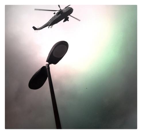 Photo of Sikorsky 61 helicopter flying over a 🪔 above my house