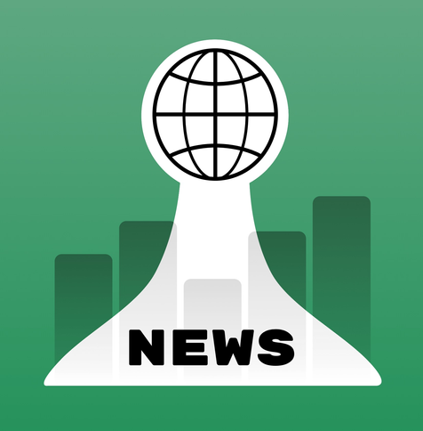 BG Stats logo with a globe in its head and the word News