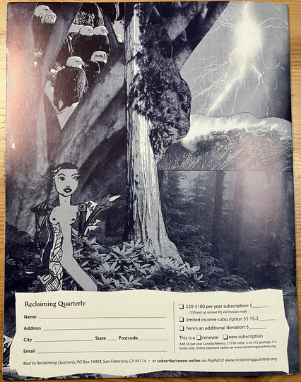 Hermetic Library Zine Accession Reclaiming Quarterly No 98 Summer 2005 Back