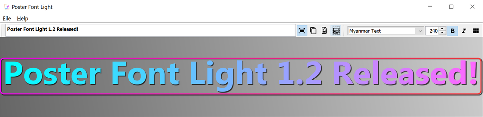 Screenshot of Poster Font Light 1.2