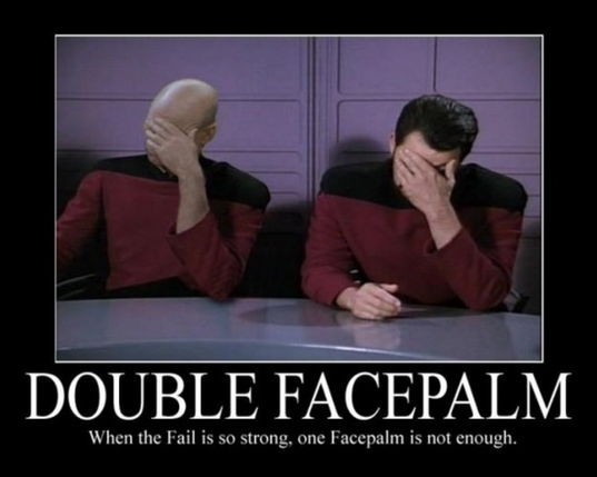 Picard und Riker machen facepalm