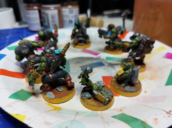 6 Boyz and 2 grots nearly done