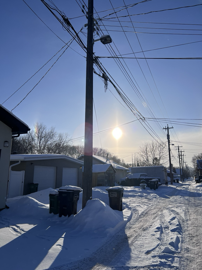 Sundogs from a backlane