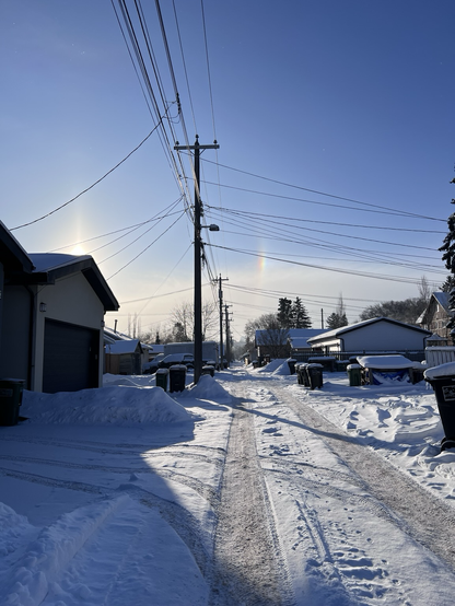 Sundogs from a backlane