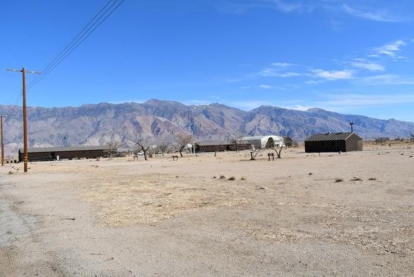Some of the buildings at Manzanar National Historic Site