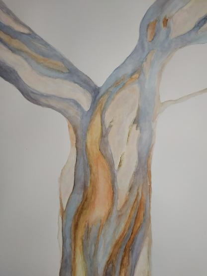 Travail artistique en cours à l'aquarelle inspiré du "bec d'Allier".
