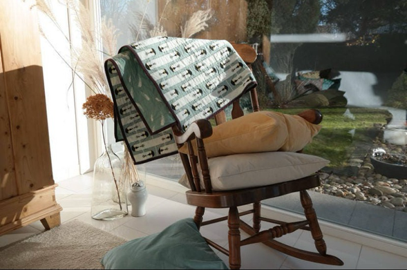 Quilt "penguins", 107x135 cm