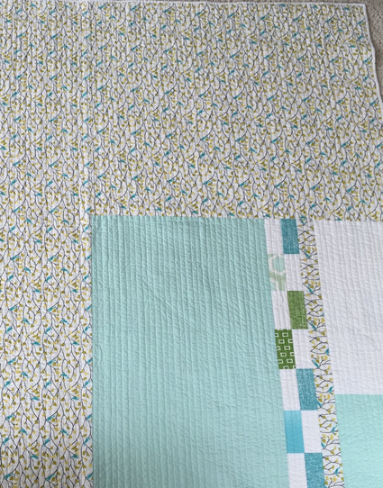 Quilt "early summer", Rückseite