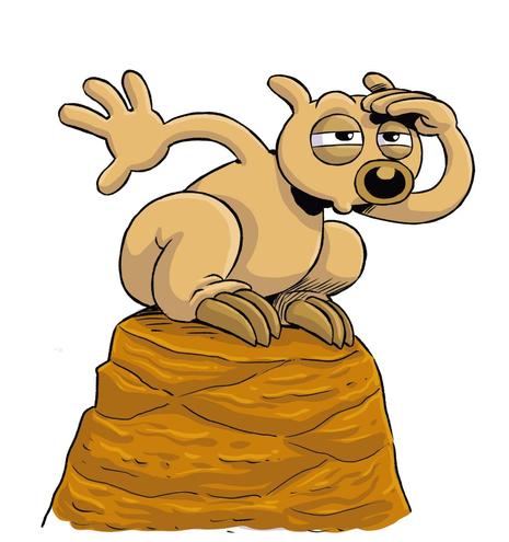 An illustration of a cartoon creature