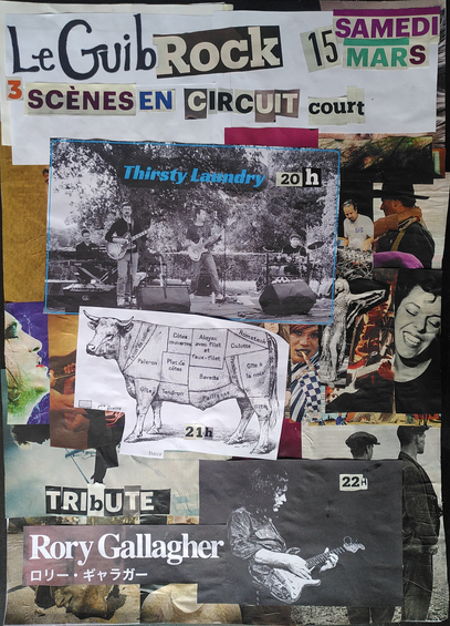 Affiche en techique collage