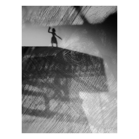 Photographie en double exposition, dans l'exposition Zombis, au Musée du Quai Branly à Paris.