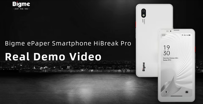 Bigme ePaper Smartphone HiBreak Pro in White Color and minimal Design.