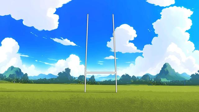 rugby posts in a field