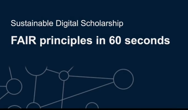 The title screen on FAIR for the 60-second video.