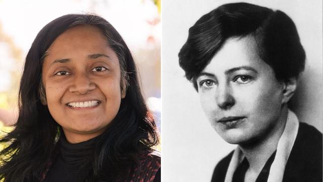 Left: Suropriya Saha, Group Leader at the Max Planck Institute for Dynamics and Self-Organisation (Credit: private) Right: Maria Goeppert Mayer (Credit:  SUB Göttingen / Sammlung Voit)