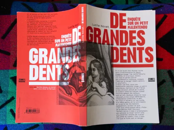 Photo de la couverture du livre "De grandes dents" par Lucile Novat chez #Zones.