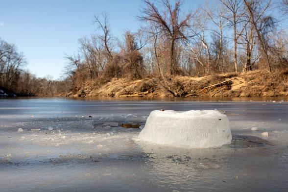 Signs of an intrepid ice fisher