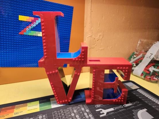 a partially constructed Lego set