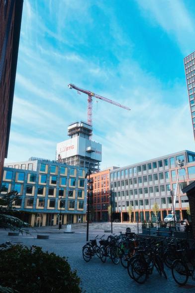 Building site of beginning high rises of the Carlsbergbyen