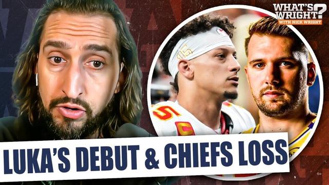 Nick Wright on Luka's Lakers debut, Chiefs Super Bowl loss to Eagles | What's Wright?