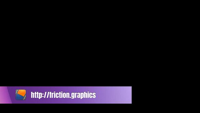 A purple lower thirds on a black background.