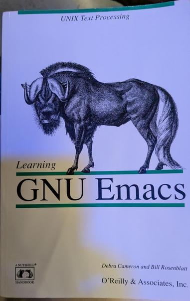The book cover of GNU Emacs
