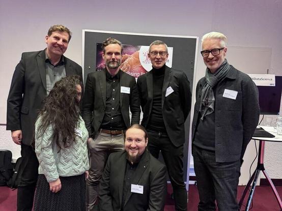 A group picture of some members and presenters of the NFDI4 Data Science consortium.
