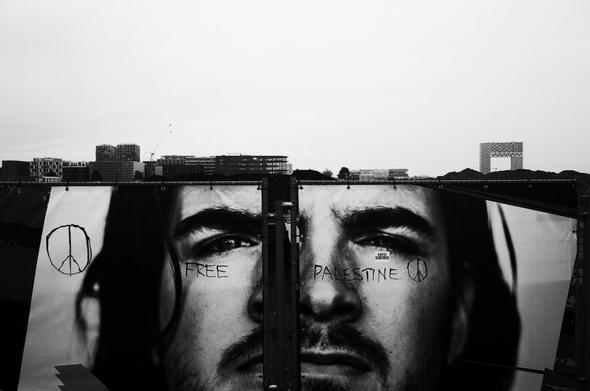 Free Palestine foto graffiti tag Pontsteiger