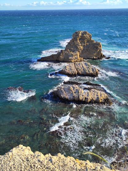 Three pillars of rock