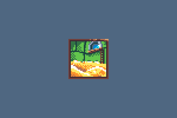 Pixel art depiction of the interior of a coin vault, specifically Scrooge McDuck from Duck Tales and similar Disney properties
