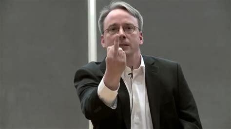Linus Tovalds Meme telling fuck you to companies which actively make live harder for OpenSource OS users.
