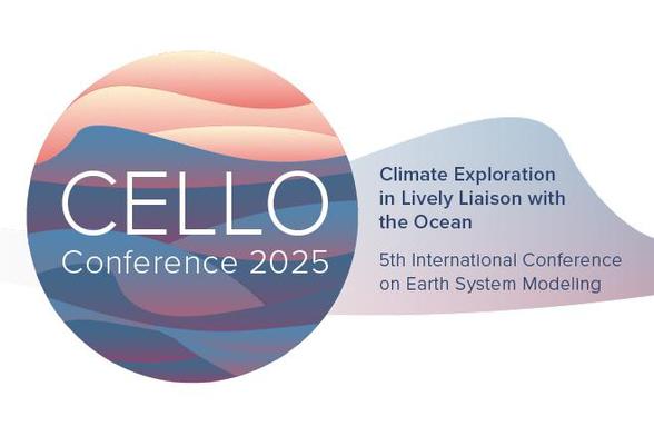 Logo of the CELLO conference. It depicts a circle in pastel colors, ranging from blue and purple to rose. Inside the logo, the text says "CELLO Conference 2025". Outside of the circle, the text goes "Climate Exploration in Lively Liaison with the Ocean. 5th International Conference on Earth System Modeling.