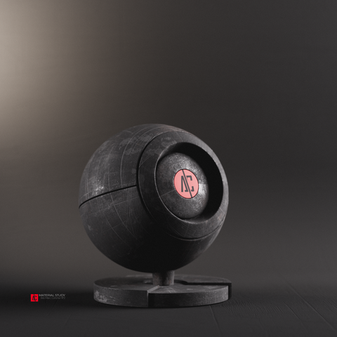 Shaderball 3D Scene | Created with 3d Max & Corona | 8K PBR-Texture | Black Plastic with Scratches