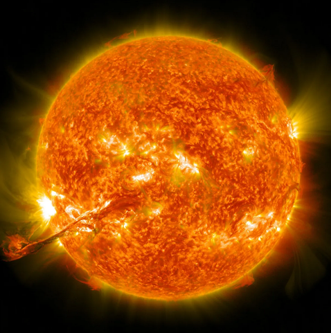 Surface of the sun ejecting a CME