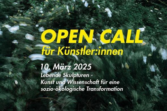 Lebende Skulpturen: Open Call für Künstler:innen (Hintergrundbild: Flora von Maximilian Koppernock)