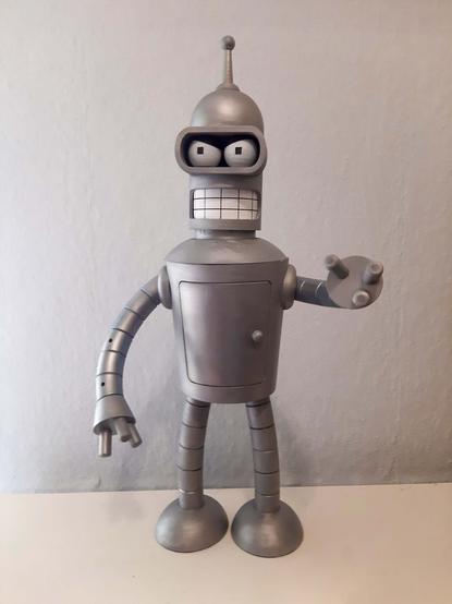 Bender the robot from Futirama in 1/3 scale, 3d-printed