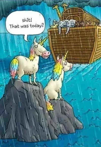 Die  Einhörner haben die Arche Noah verpasst