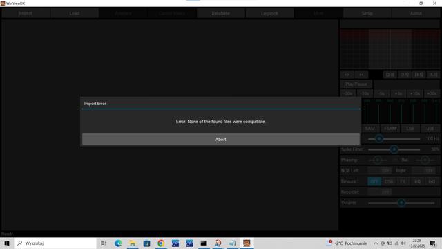 Error: None of the found files were compatible.