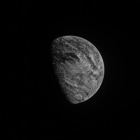 a black and white 3D planet build with satellite view of uninhabitable places on earth