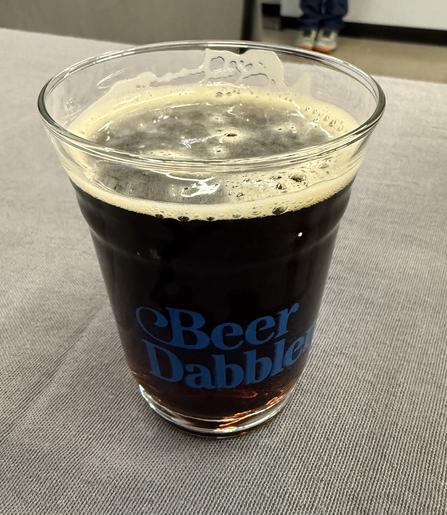 One more time with the glass this time full of dark brown beer