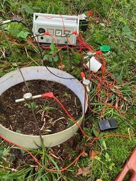 Bereit für den Regenwurmfang mit Hilfe von Elektroden (Foto: FVA BW/Effern)