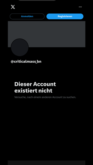 nachher: Dieser Account existiert nicht