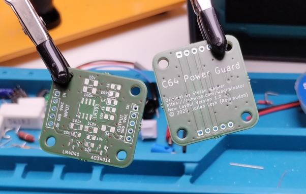 the empty PCBs for protecting my C64s