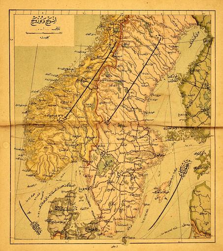 Map in Ottoman Turkish by Tüccarzade İbrahim Hilmi