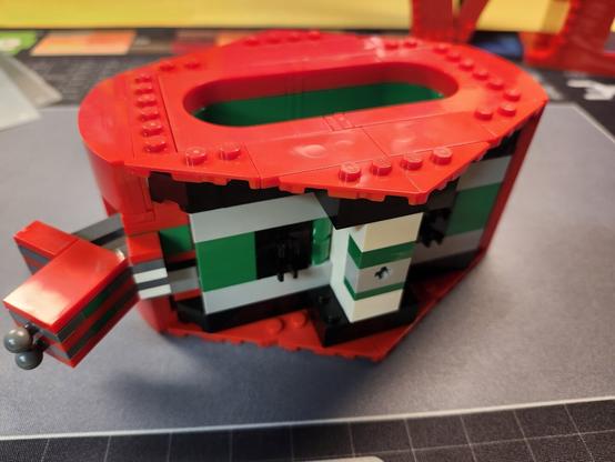 inside a partially completed Lego set