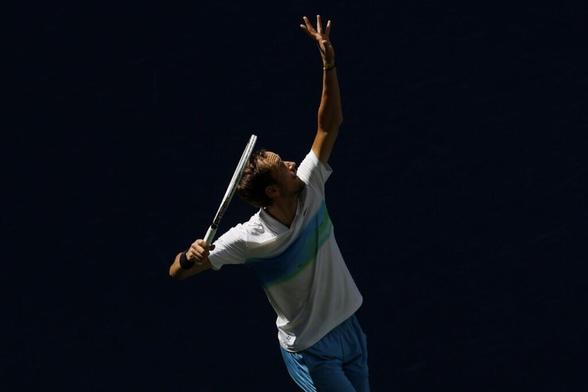 Daniil Medvedev in action ahead of the ATP Rotterdam Open.