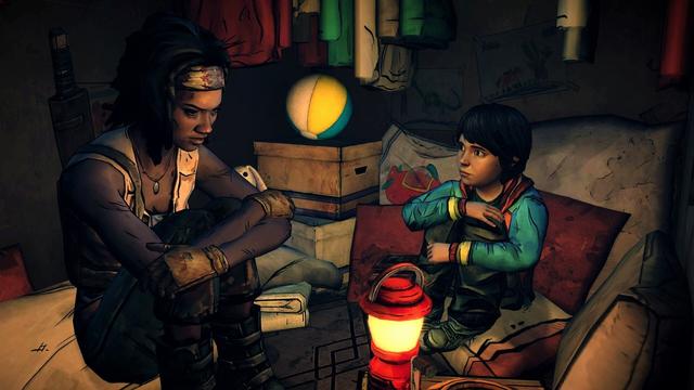 Huddled in a closet, Michonne and Alex have a heart to heart before the final showdown with Norma.