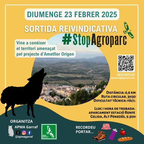 cartell sortida reivindicativa el 23 febrer de 2025  StopAgroparc