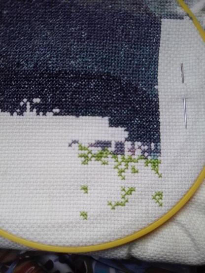 image of a cross stitch pattern in progress
