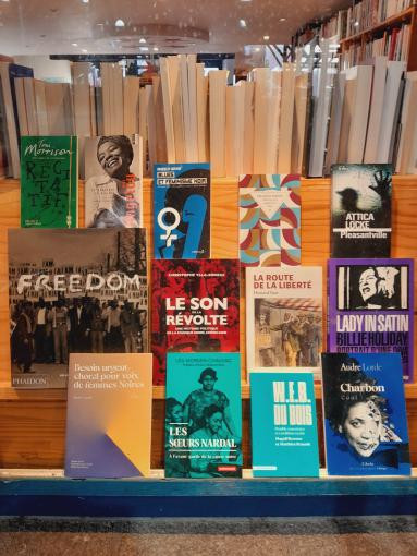 Détail de la vitrine sur le Black History Month